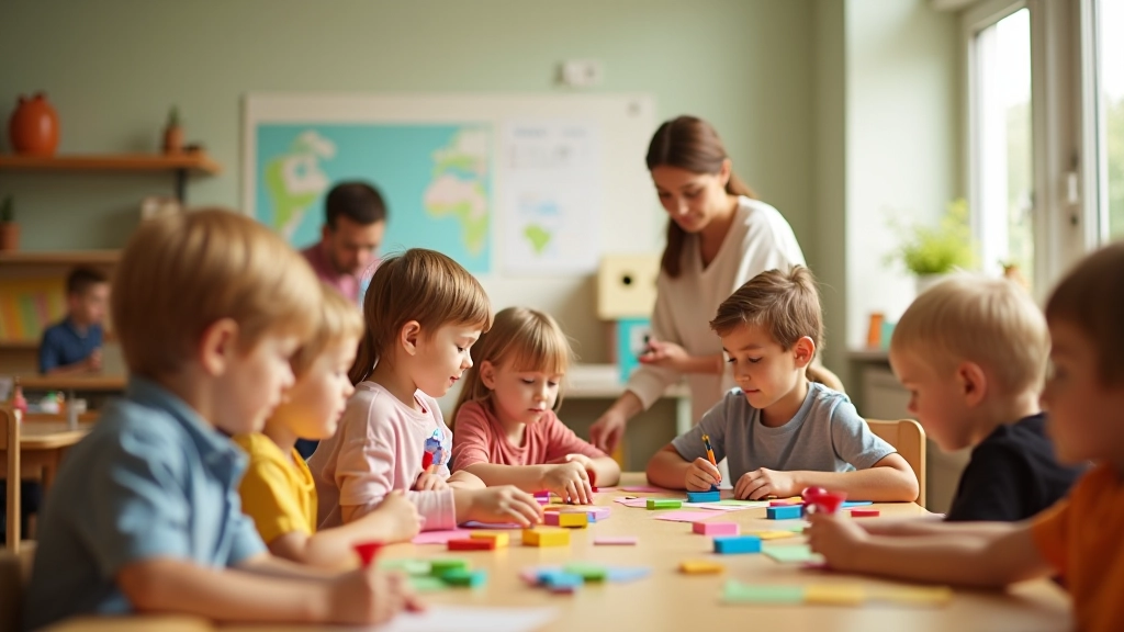 Kinderbetreuungseinrichtung mit Kindern beim Spielen